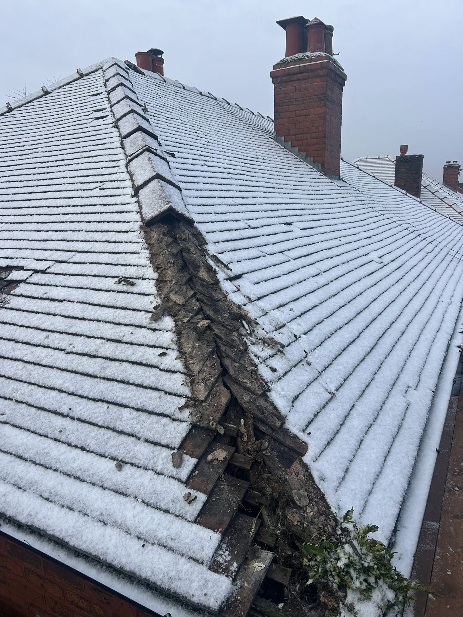 Full Re-Roof & Lead Bay Replacement — before