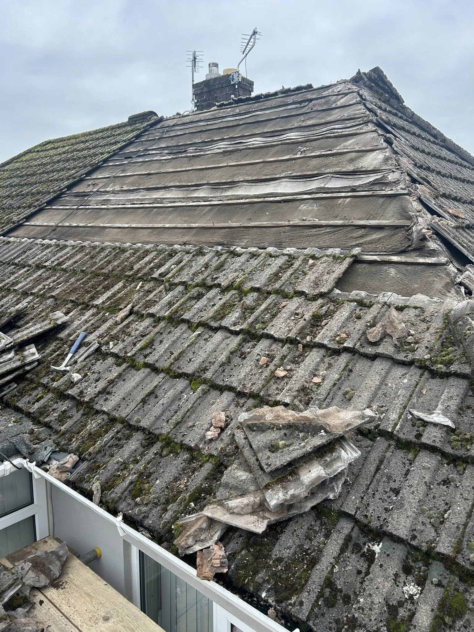 Semi-Detached Full Re-Roof — before
